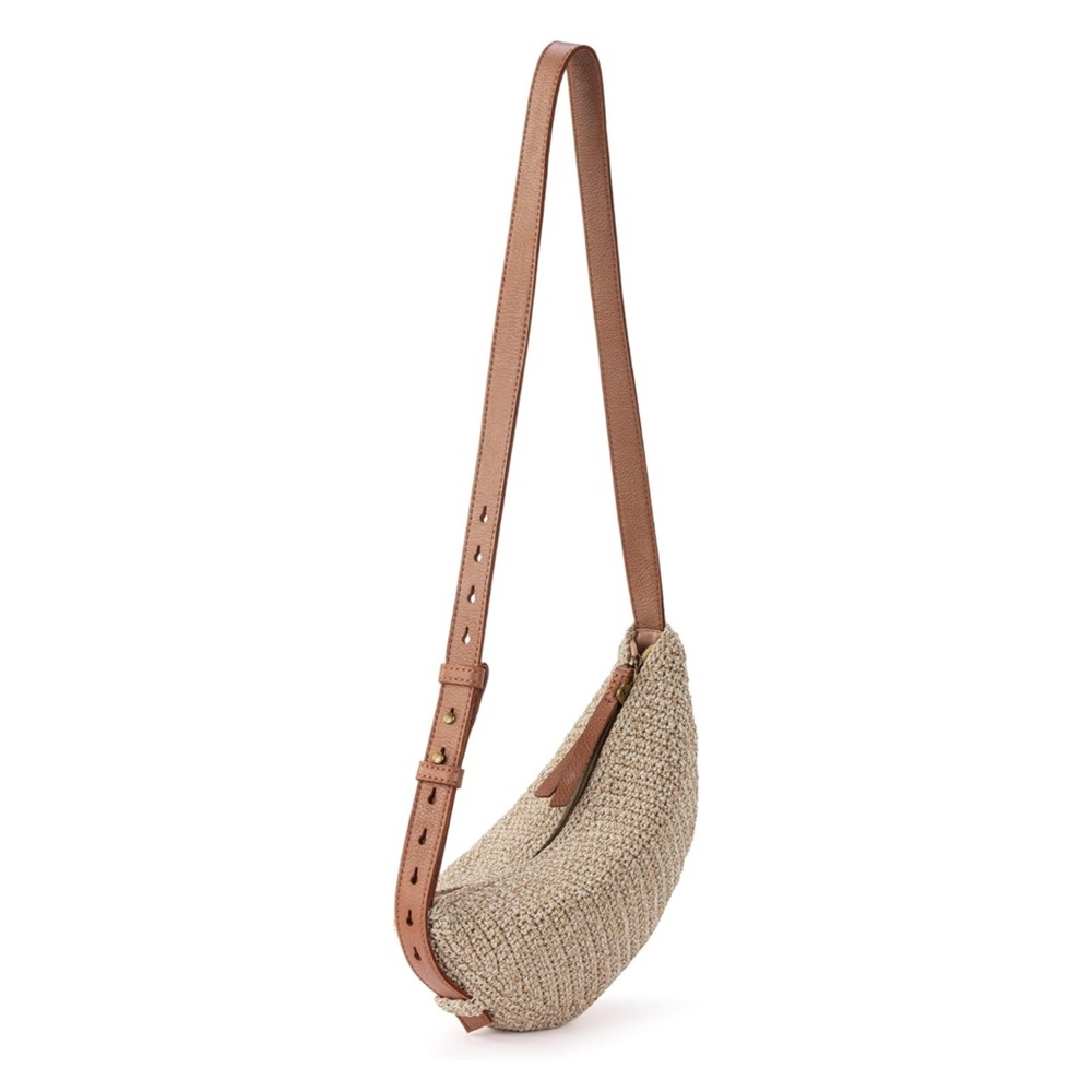 New The Sak Tess Gen Sling Purse Tan and Brown Crochet Bag - Picture 4 of 13